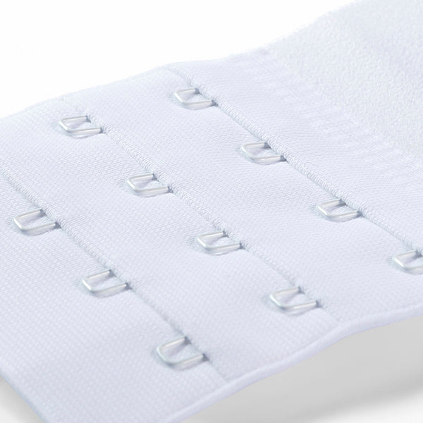 Prym Bra Extender 75mm: 3x4 Hooks in White for Perfect Fit - 992155