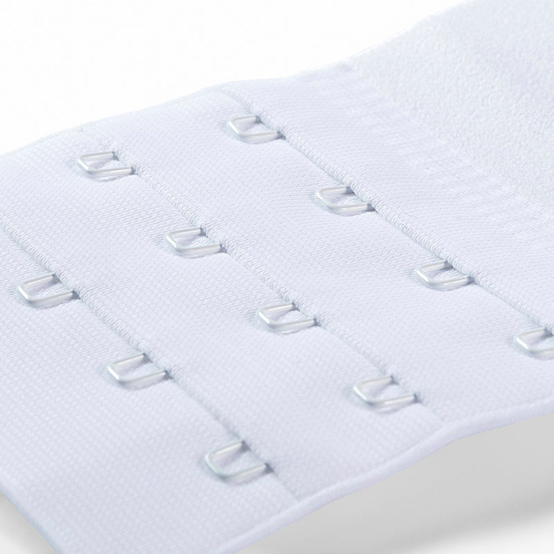 Prym Bra Extender 75mm: 3x4 Hooks in White for Perfect Fit - 992155