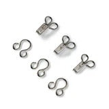 Prym Hooks and Eyes: Brass 1 Silver Colour for Sewing Projects - 263844