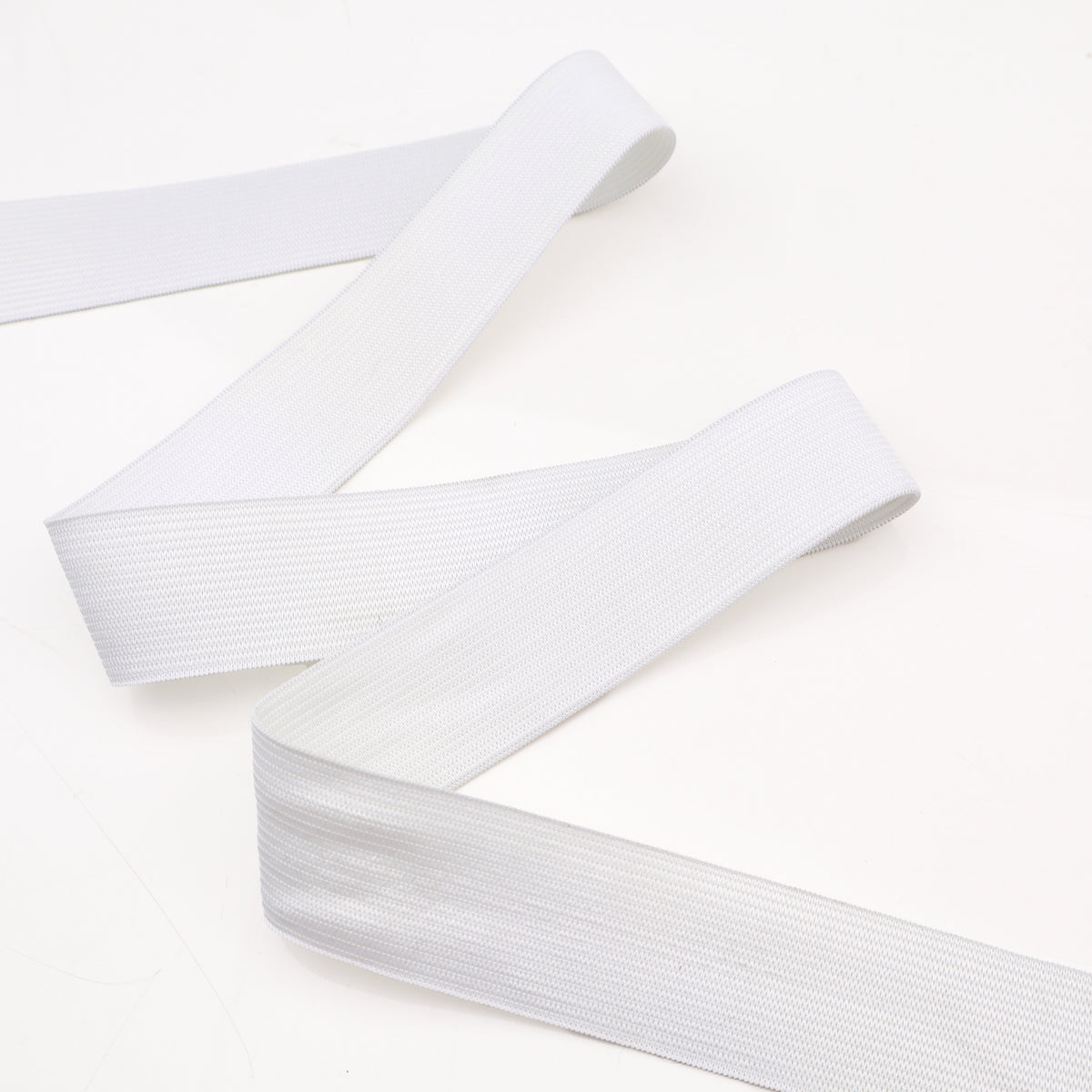Knitted Flat Elastic Band for Sewing, Dressmaking, DIY Crafts | Multi-Widths - White 1.25 Inch 31mm