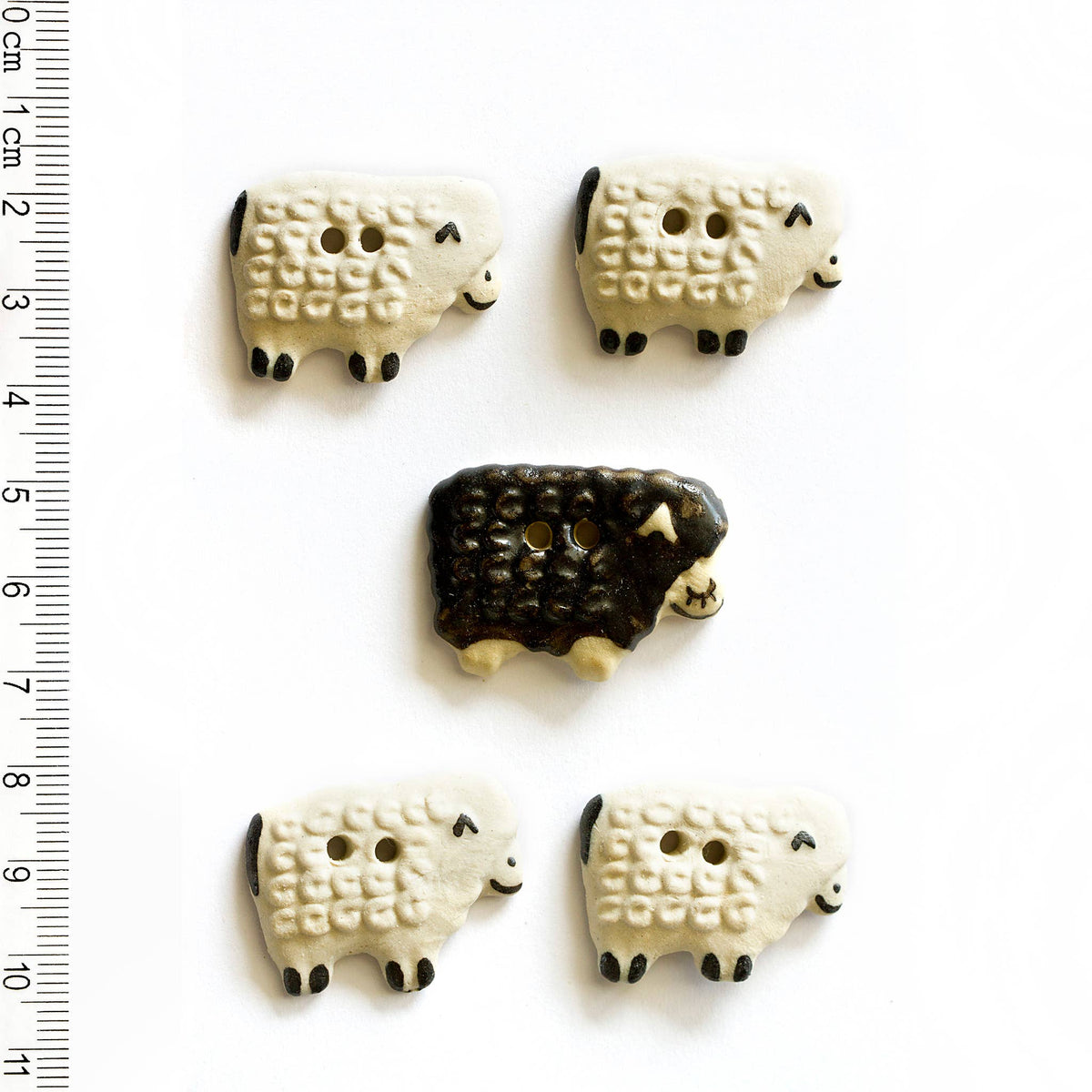 Handmade Sewing Buttons - Sheep