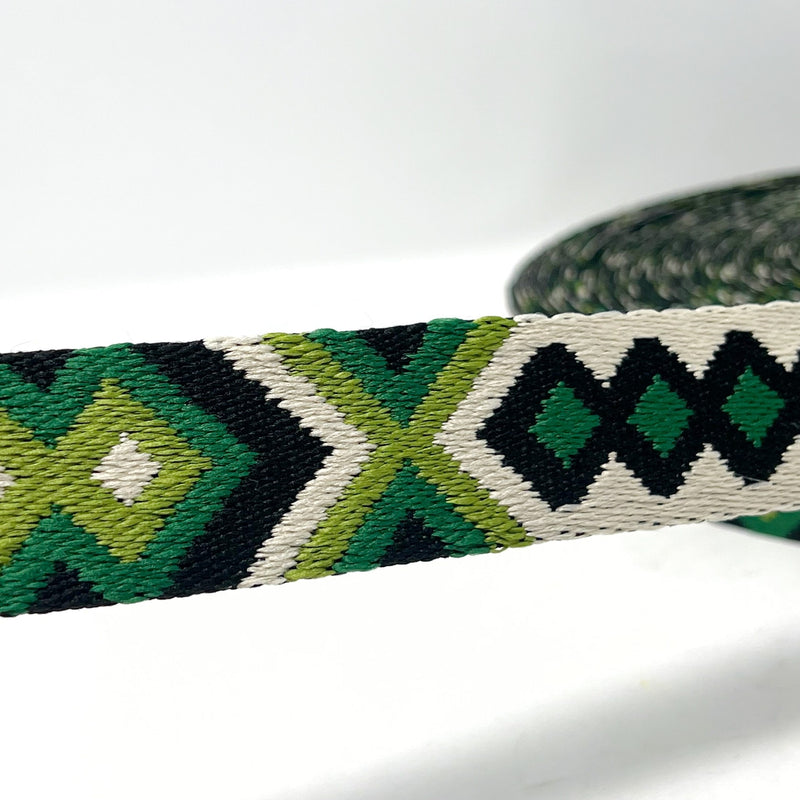 38mm Tribal Bag Making Webbing Strong Strap Material - Bottle/Leaf/Natural/Black