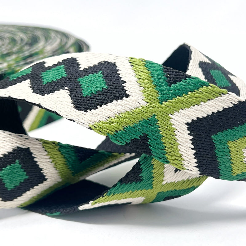 38mm Tribal Bag Making Webbing Strong Strap Material - Bottle/Leaf/Natural/Black