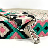 38mm Tribal Bag Making Webbing Strong Strap Material - Stone/Pink/Jade/Black