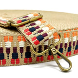 38mm Zig Zag Bag Making Webbing Strong Strap Material - Stone/Red/Navy/Orange/Natural