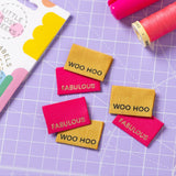 FABULOUS / WOOHOO - Sewing Labels Tags for Clothes