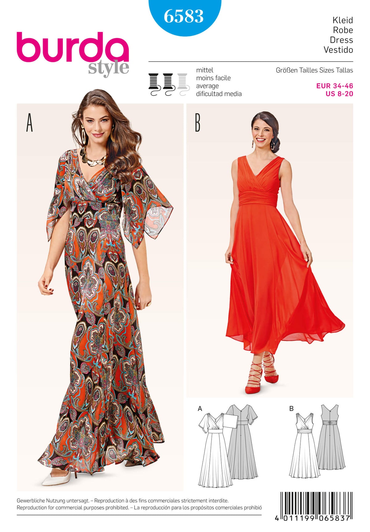Burda Style Miss Dress Sewing Pattern for Stylish Creations B6583