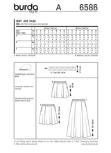 Burda Style Miss Skirt Sewing Pattern for Stylish Creations B6586