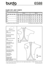Burda Style Miss Jacket Sewing Pattern for Stylish Creations B6588