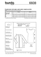 Burda Style Miss Jacket and Dress Sewing Pattern B6608