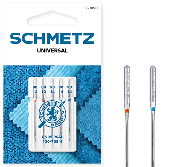 Schmetz Universal Varied Sizes 80-90 Sewing Machine Needles - Pack of 5