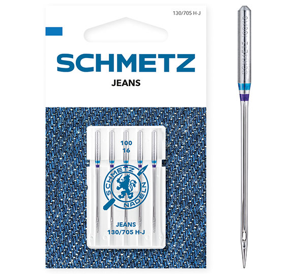 Schmetz Jeans 100/16 Sewing Machine Needles - Pack of 5