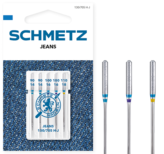 Schmetz Jeans 90/100/110 Sewing Machine Needles - Pack of 5