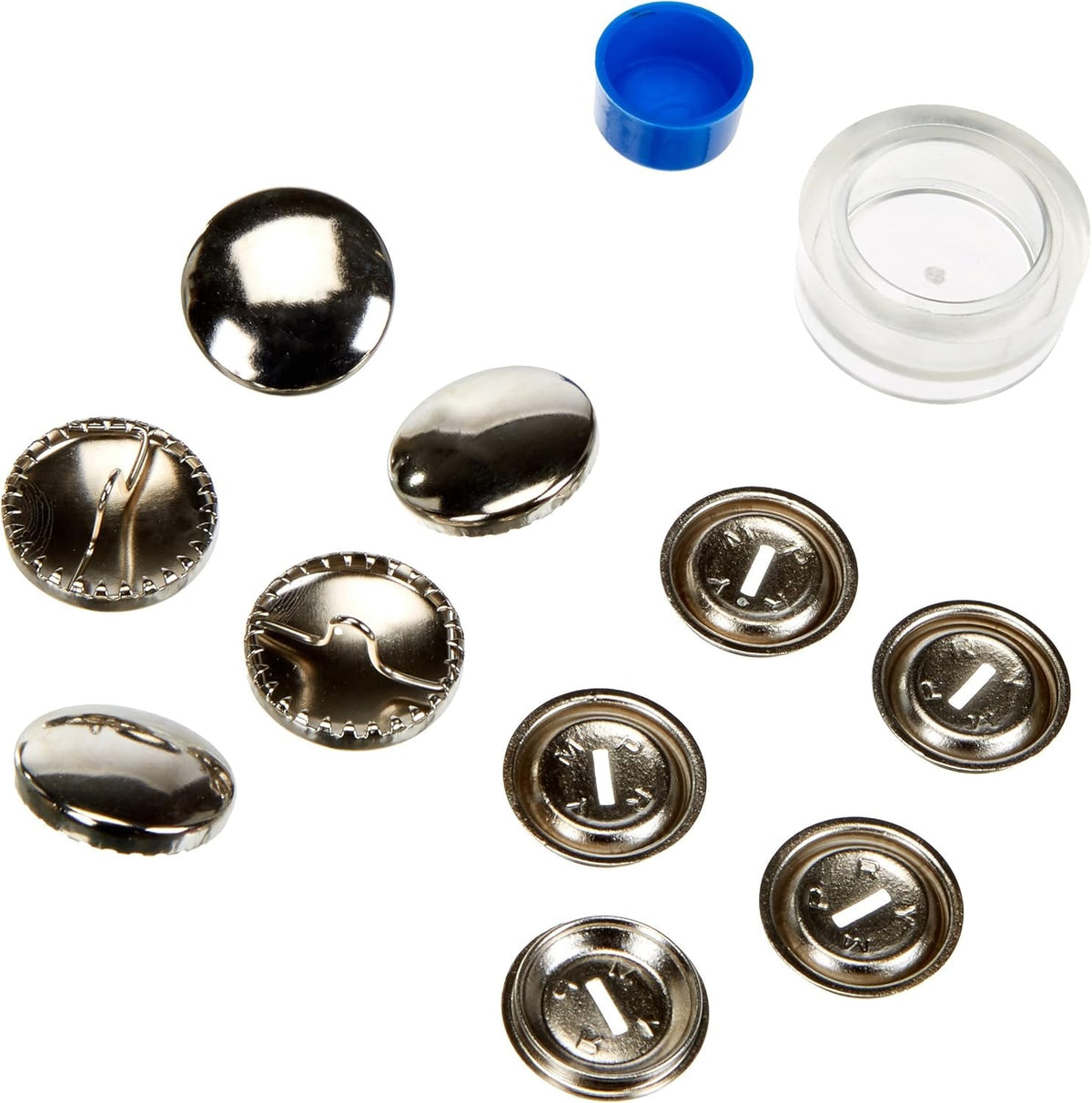 Prym Cover Buttons: Brass 19mm in Silver Colour for Crafting - 323216