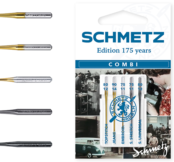Schmetz Combi 175 Years Assorted Set Sewing Machine Needles - Pack of 5