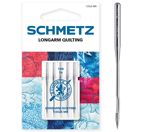 Schmetz Longarm Quilting Size 100/16 Sewing Machine Needles - Pack of 5