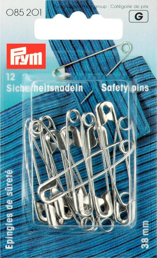 Prym Safety Pins No. 2 Silver Coil 38mm - Secure & Stylish - 085201