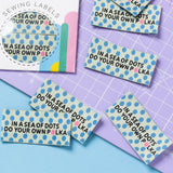SEA OF DOTS - Sewing Labels Tags for Clothes