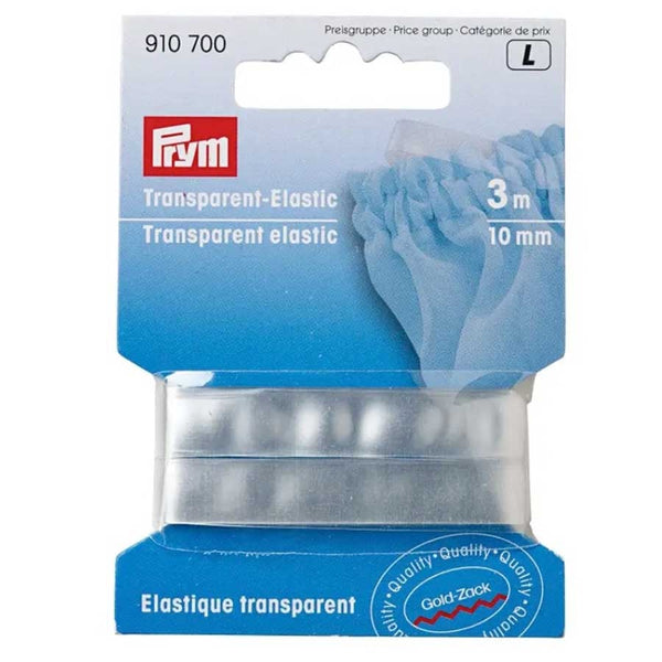 Prym Transparent Elastic 10mm: Perfect for Flexible Sewing - 910700