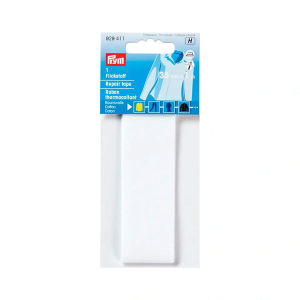 Prym Repair Tape CO Iron-On 3.5x100cm White for Easy Fixes - 929411