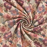 A Garden of Stiches Quilting Cotton Craft Fabric - Cream Floral
