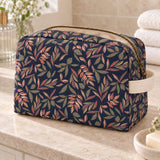 A Garden of Stiches Quilting Cotton Craft Fabric - Navy Leaves