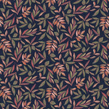 A Garden of Stiches Quilting Cotton Craft Fabric - Navy Leaves