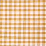 Ada Yarn Dyed 100% Cotton Gingham Check Fabric - Large Ochre