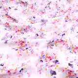 Adelle Printed 100% Cotton Double Gauze Muslin Dressmaking Fabric - Lilac Coloured Bloom