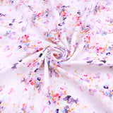 Adelle Printed 100% Cotton Double Gauze Muslin Dressmaking Fabric - Lilac Coloured Bloom