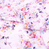Adelle Printed 100% Cotton Double Gauze Muslin Dressmaking Fabric - Lilac Coloured Bloom