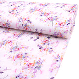 Adelle Printed 100% Cotton Double Gauze Muslin Dressmaking Fabric - Lilac Coloured Bloom