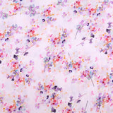 Adelle Printed 100% Cotton Double Gauze Muslin Dressmaking Fabric - Lilac Coloured Bloom