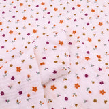Adelle Printed 100% Cotton Double Gauze Muslin Dressmaking Fabric - Orange Petite Flowers