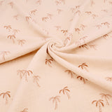 Adelle Printed 100% Cotton Double Gauze Muslin Dressmaking Fabric - Organic Natural Palm Trees