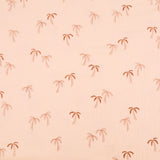 Adelle Printed 100% Cotton Double Gauze Muslin Dressmaking Fabric - Organic Natural Palm Trees