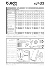 Burda Style Vest & Accessories Sewing Pattern for Stylish Creations B3403