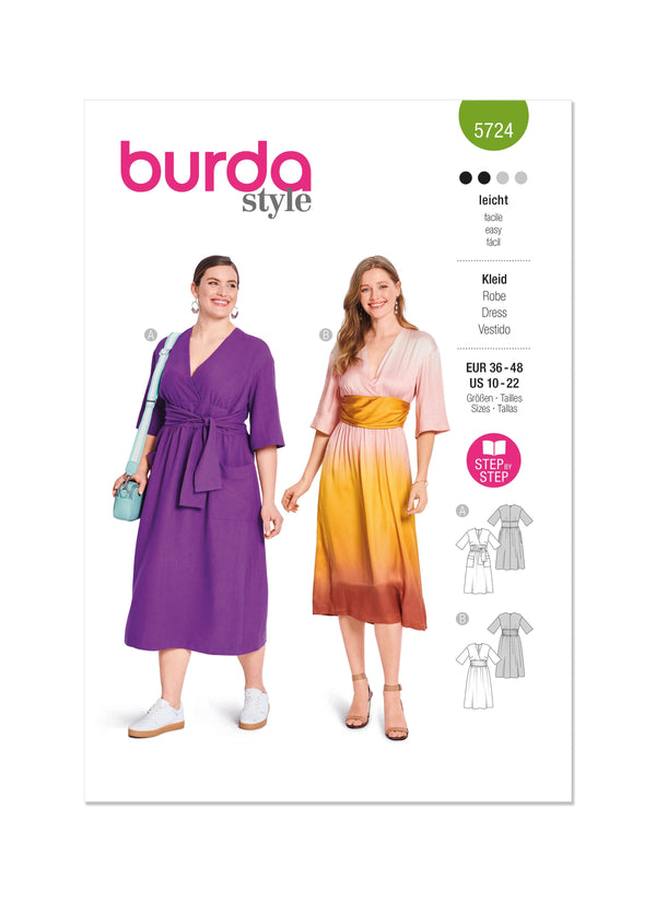 Burda Style Misses' Dress Sewing Pattern for Fashionistas B5724