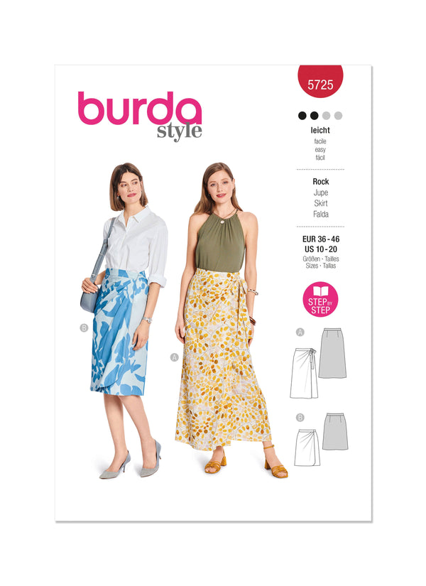 Burda Style Misses' Skirt Sewing Pattern for Fashionistas B5725
