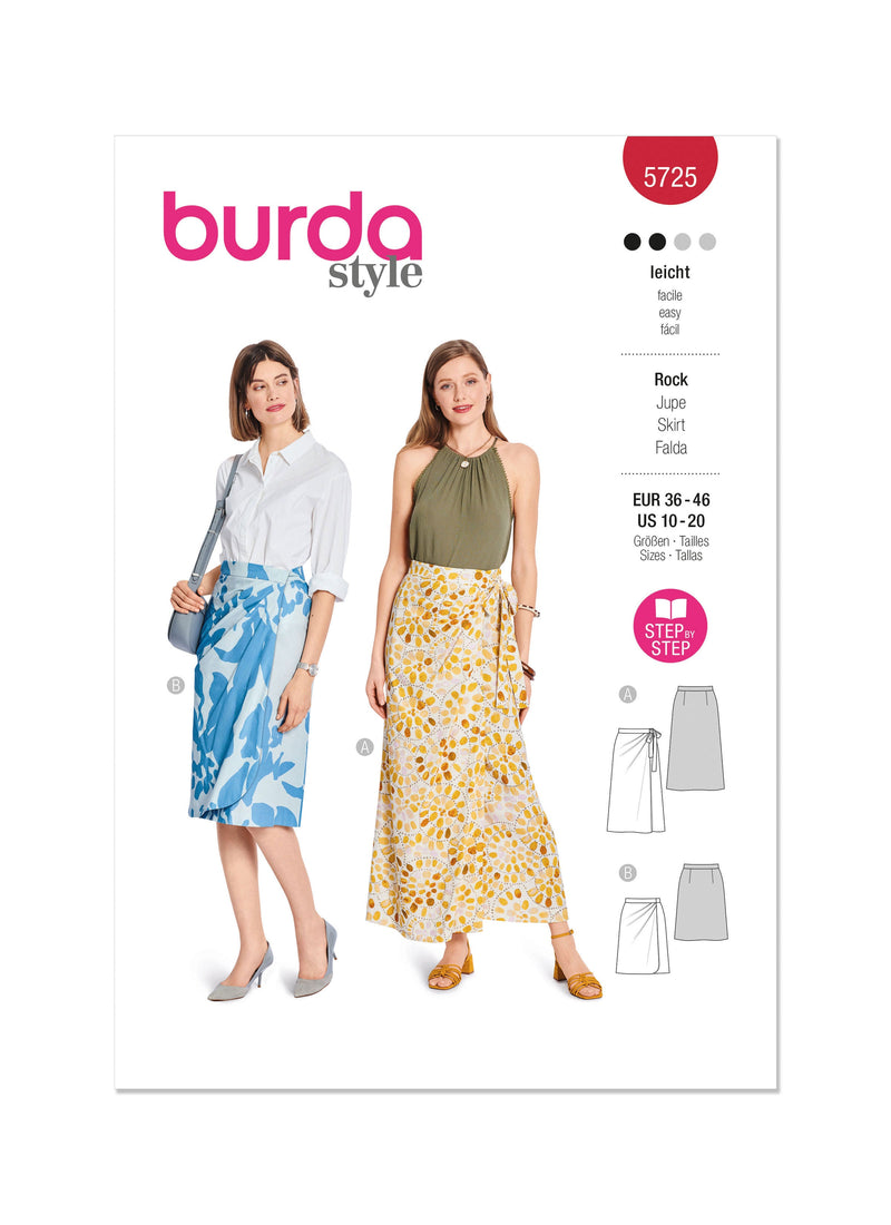 Burda Style Misses' Skirt Sewing Pattern for Fashionistas B5725