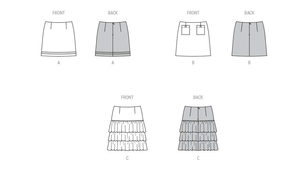 Burda Style Misses' Skirt Sewing Pattern for Fashionistas B5726