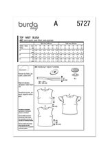 Burda Style Misses' Top Sewing Pattern for Fashion Enthusiasts B5727