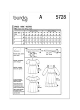Burda Style Misses' Dress Sewing Pattern for Fashionistas B5728