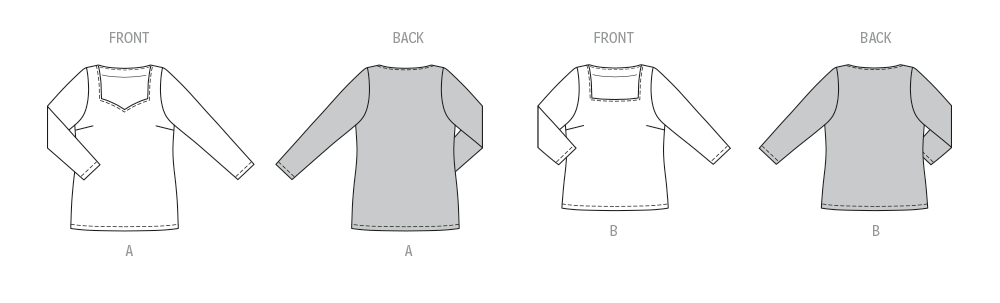 Burda Style Misses' T-Shirt Sewing Pattern B5731