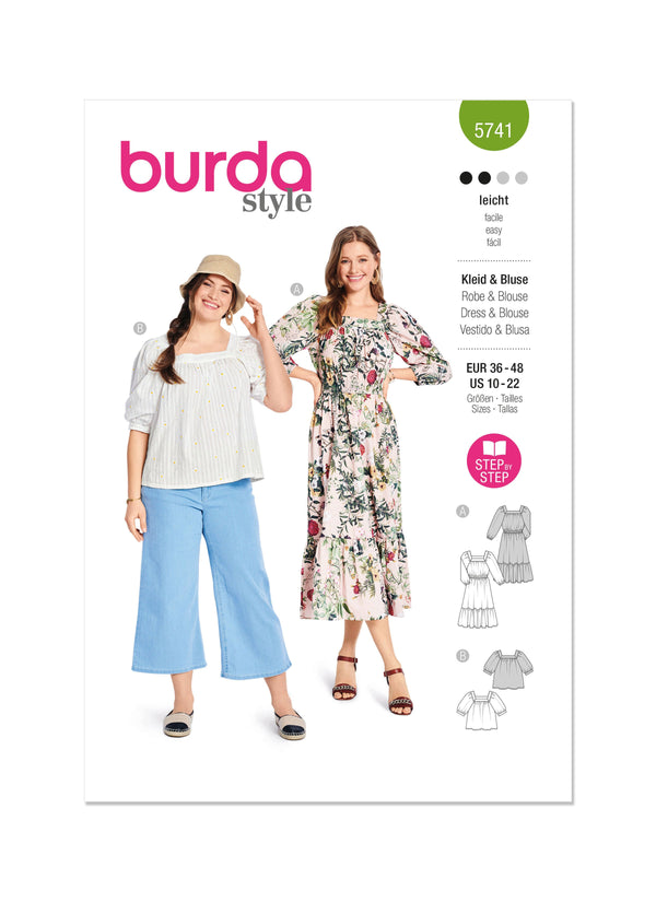 Burda Style Misses' Blouse & Dress Sewing Pattern B5741