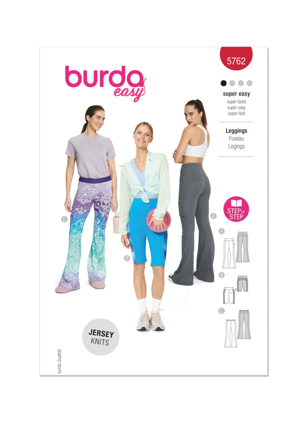 Burda Style Misses' Leggings Sewing Pattern for Fashionistas B5762