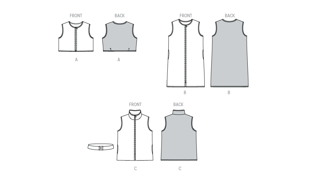 Burda Style Misses' Waistcoats and Vest Sewing Pattern B5764