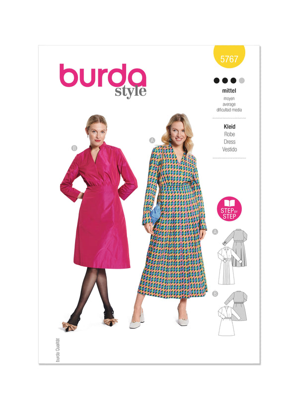 Burda Style Misses' Dress Sewing Pattern for Fashionistas B5767