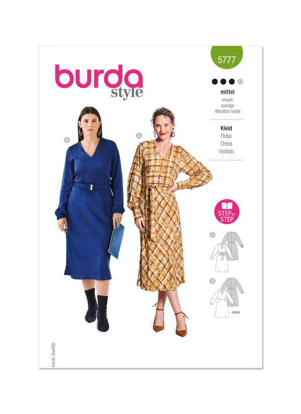 Burda Style Misses' Dress Sewing Pattern for Fashionistas B5777