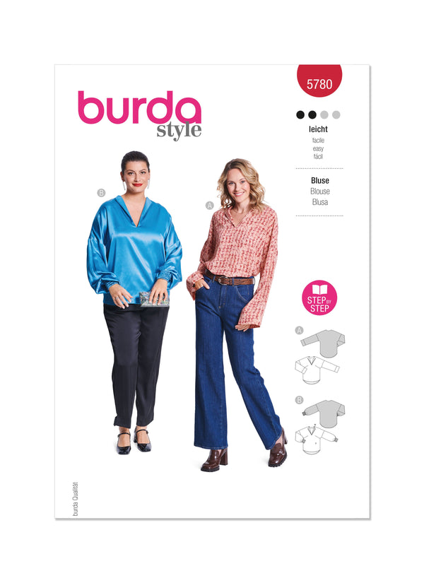 Burda Style Misses' Blouse Sewing Pattern for Fashionistas B5780
